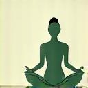 Meditating figure icon